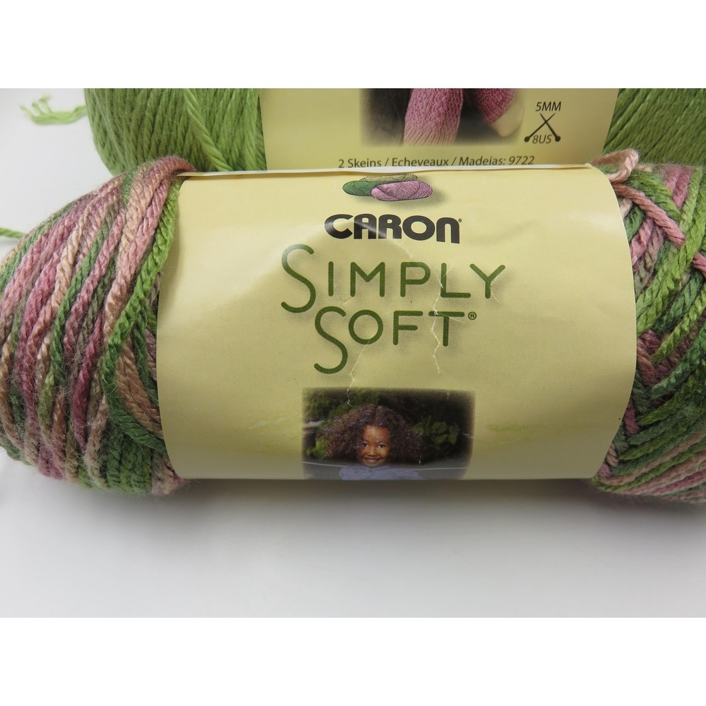 Caron Simply Soft Yarn Green Rose Garden Mary Maxim Mermaid Cocoon Pattern 99032 - Picture 8 of 15